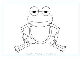 Frog Colouring Page