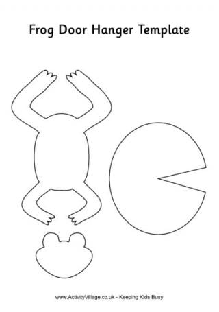 Frog door hanger template