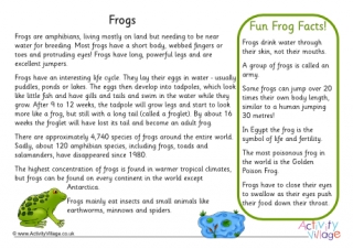 Frog Fact Sheet 