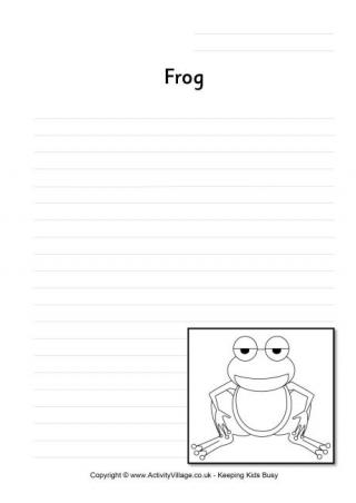 Frog writing pages