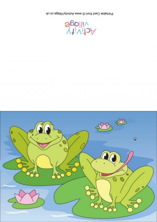 Frogs Scene Card