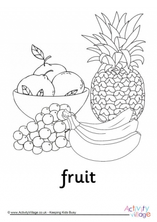 Fruit Colouring Page