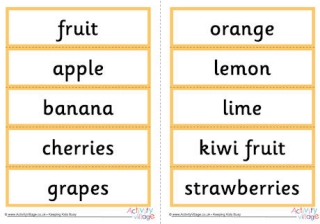 Fruit Word Cards