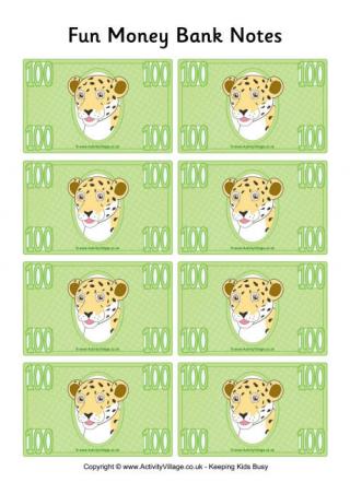 free printable play money