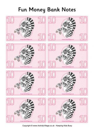 Fun Money Banknotes 10
