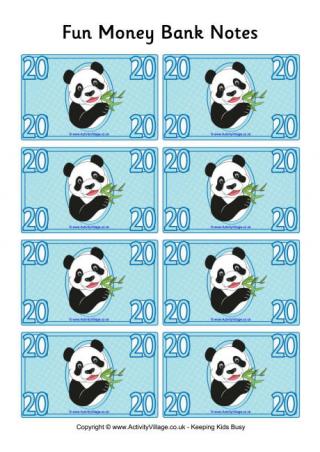 Fun Money Banknotes 20