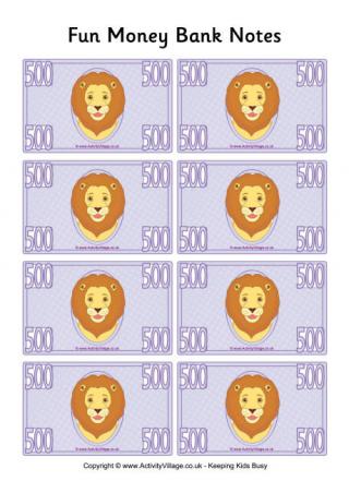 Fun Money Banknotes 500