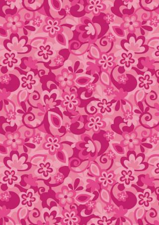 Funky Pink Flowers Scrapbook Paper