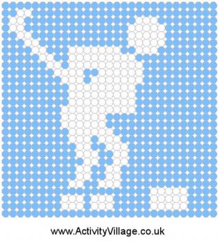 Ice Hockey Fuse Bead Pattern