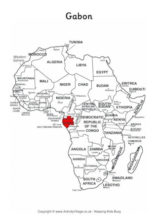 Gabon On Map Of Africa