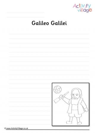 Galileo Galilei Writing Page