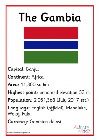 Gambia Facts Poster