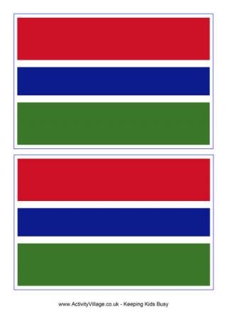 Gambia Flag Printable