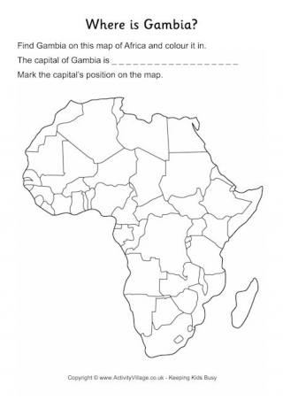 Gambia Location Worksheet
