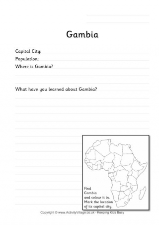 Gambia Worksheet