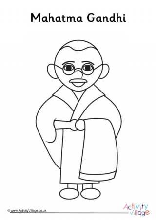 mahatma gandhi standing photos coloring pages - photo #29