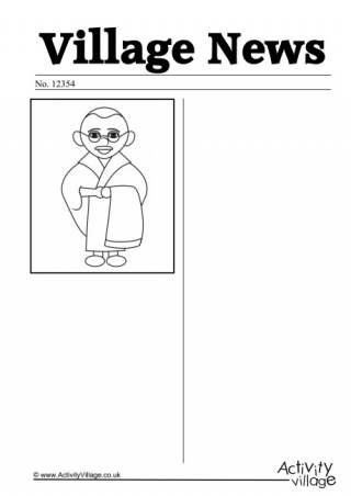 Gandhi Newspaper Writing Prompt