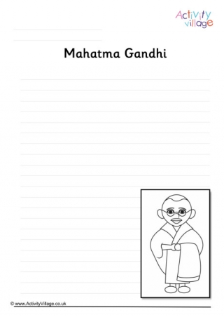 Gandhi Writing Page