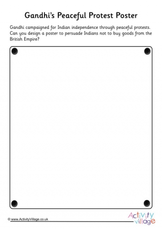 Gandhi's Peaceful Protest Poster
