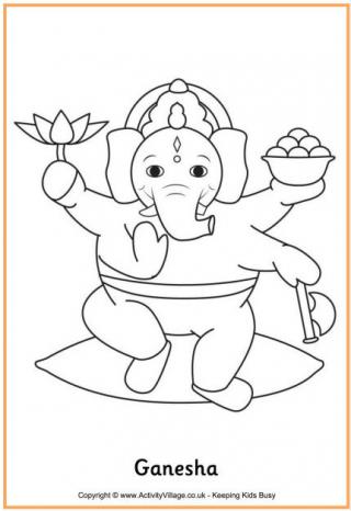 Ganesha Colouring Page