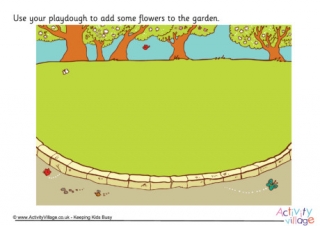 Garden Flowers Playdough Mat