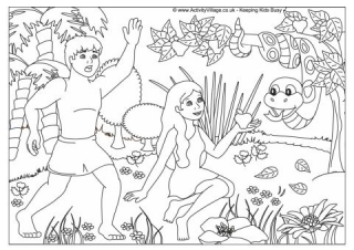 Garden of Eden Colouring Page
