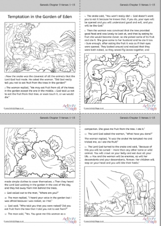 Garden of Eden Story and Colouring Book