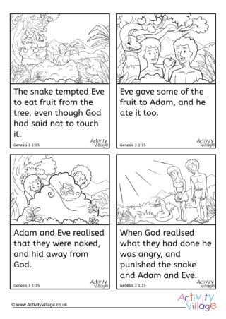Garden of Eden Story Sequencing Cards