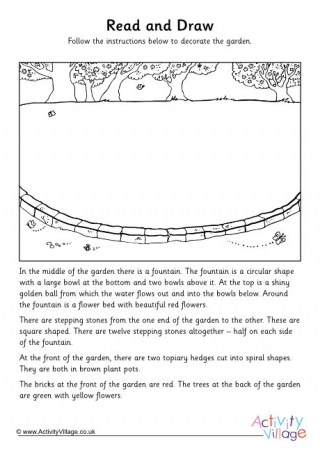 Garden Read and Draw