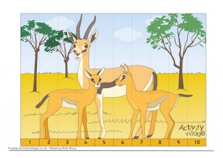 Gazelle Counting Jigsaw