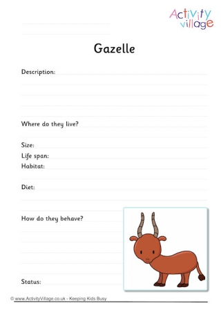 Gazelle Worksheet