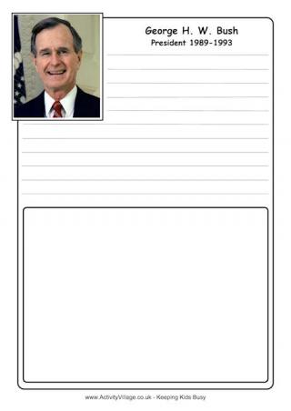 George Bush Notebooking Page