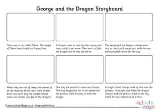 George and the Dragon Storyboard Activity