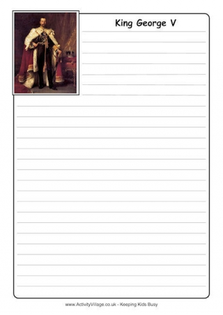 George V Notebooking Page