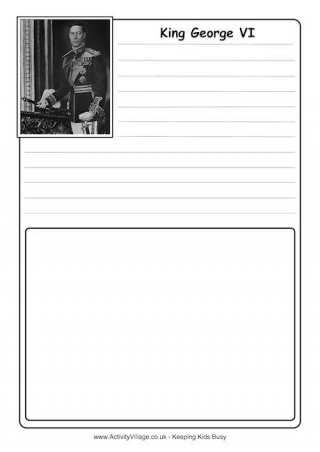 George VI Notebooking Page