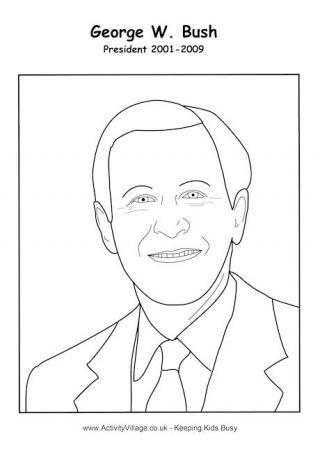  George W Bush Colouring Page