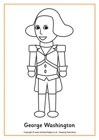 George Washington Colouring Page 2