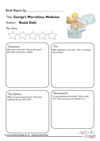 George's Marvellous Medicine Book Report