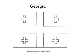 Georgia Colouring Flag