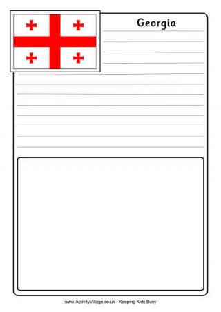 Georgia Colouring Flag
