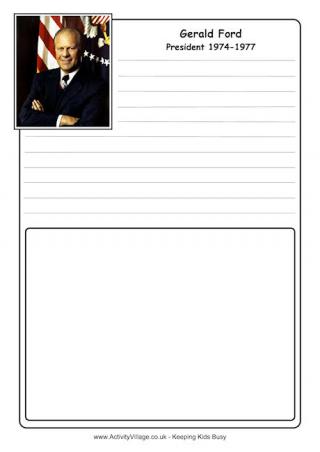 Gerald Ford Notebooking Page