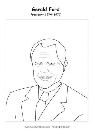 Gerald Ford Colouring Page