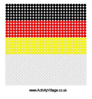 Germany Flag Fuse Bead Pattern