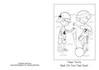 Get Well Soon Colouring Card 3