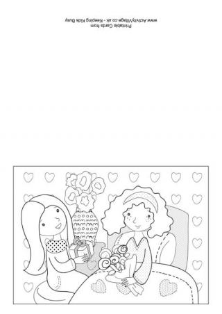 Get Well Soon Colouring Card 5