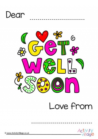 Get Well Soon Writing Paper - Prompted