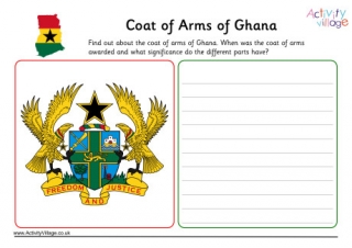 Ghana Coat Of Arms Worksheet