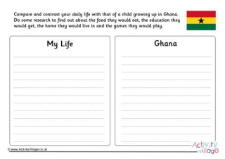 Ghana Compare And Contrast Worksheet