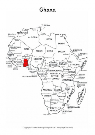 Ghana On Map Of Africa