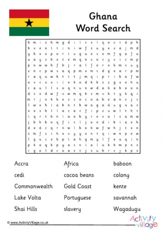 Ghana Word Search